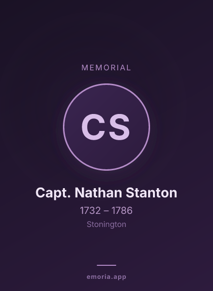 Memorial portrait of Capt. Nathan Stanton