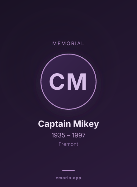 Memorial portrait of Captain Mikey