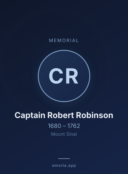Memorial portrait of Captain Robert Robinson
