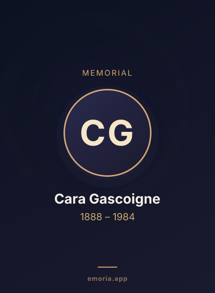 Memorial portrait of Cara Gascoigne