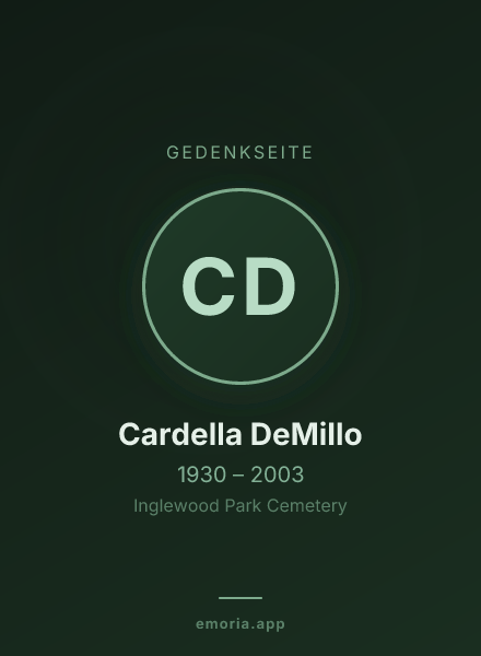 Gedenkportrait von Cardella DeMillo