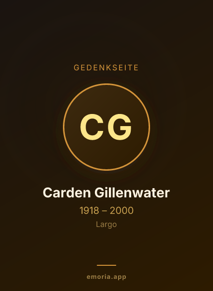 Gedenkportrait von Carden Gillenwater