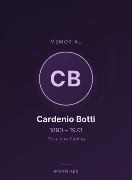 Memorial portrait of Cardenio Botti