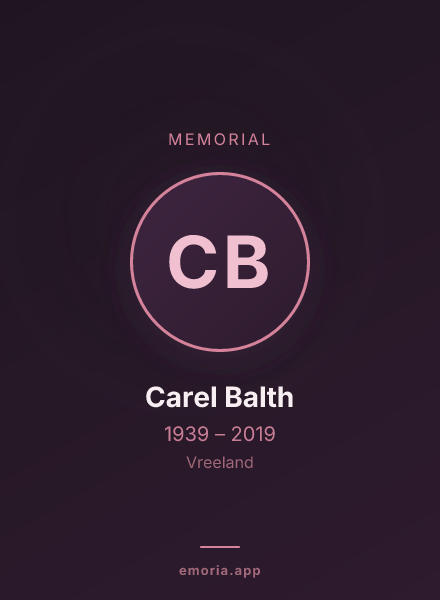 Memorial portrait of Carel Balth