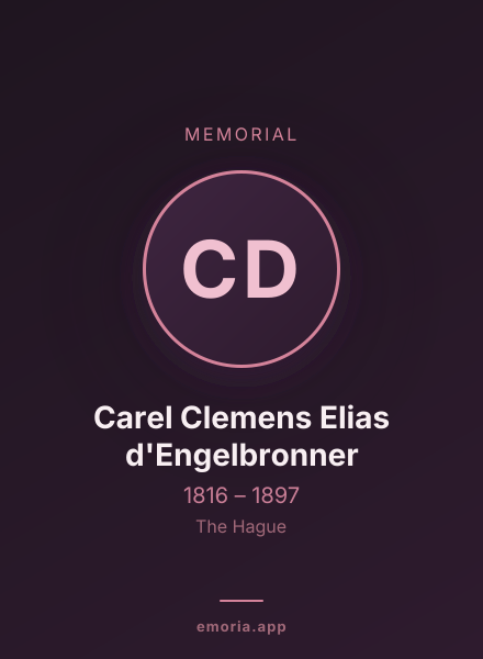 Memorial portrait of Carel Clemens Elias d'Engelbronner