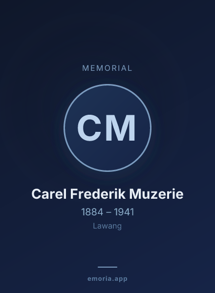 Memorial portrait of Carel Frederik Muzerie