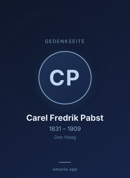 Gedenkportrait von Carel Fredrik Pabst