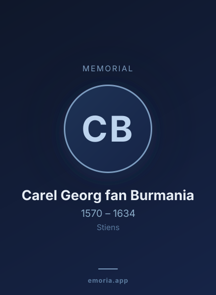 Memorial portrait of Carel Georg fan Burmania