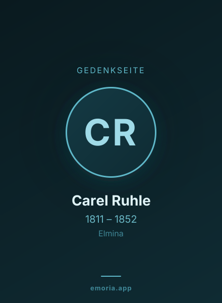Gedenkportrait von Carel Ruhle