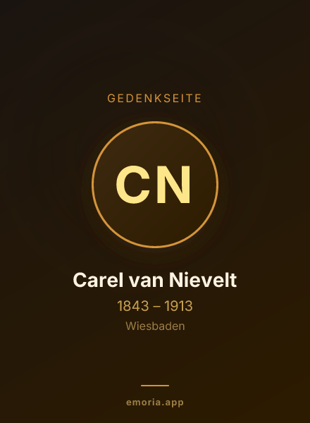 Gedenkportrait von Carel van Nievelt