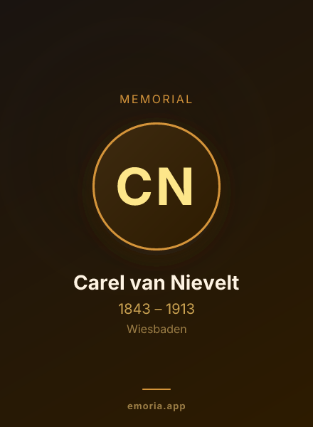 Memorial portrait of Carel van Nievelt