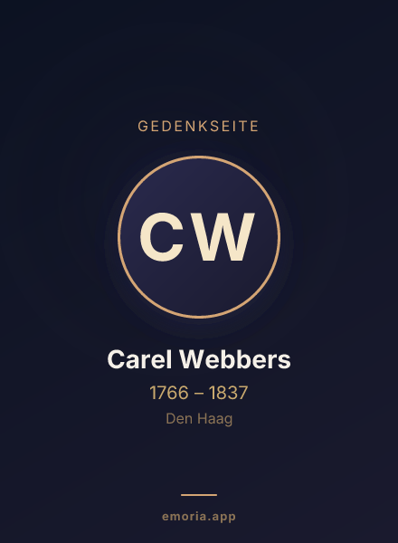 Gedenkportrait von Carel Webbers