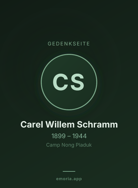 Gedenkportrait von Carel Willem Schramm