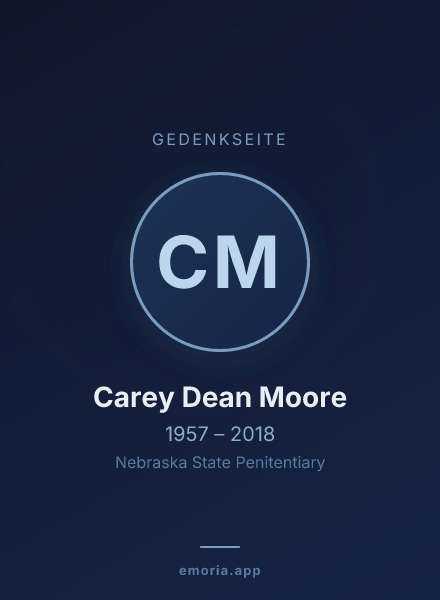 Gedenkportrait von Carey Dean Moore
