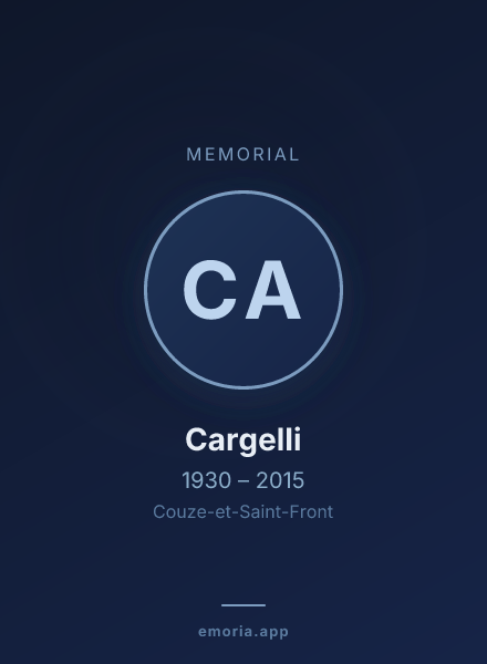 Memorial portrait of Cargelli