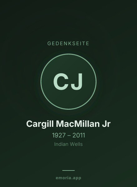 Gedenkportrait von Cargill MacMillan Jr