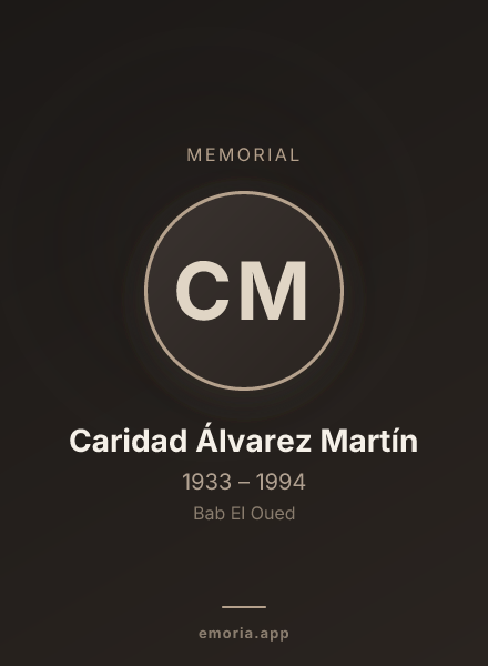 Memorial portrait of Caridad Álvarez Martín