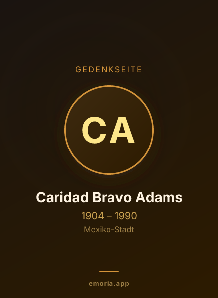 Gedenkportrait von Caridad Bravo Adams