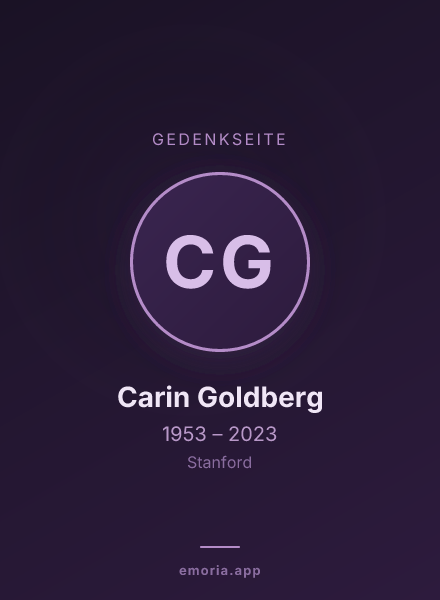 Gedenkportrait von Carin Goldberg