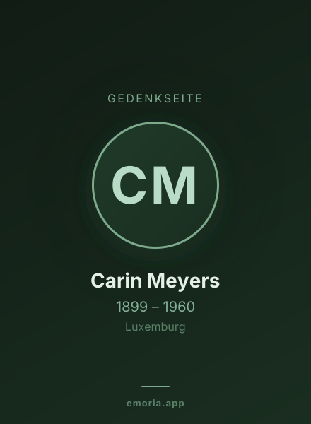 Gedenkportrait von Carin Meyers