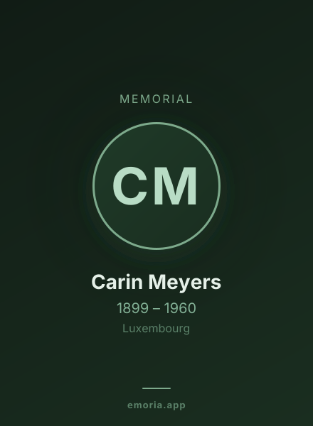 Memorial portrait of Carin Meyers