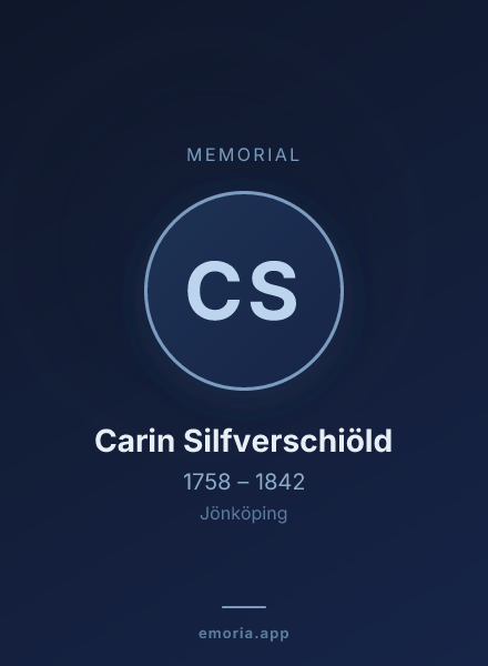 Memorial portrait of Carin Silfverschiöld