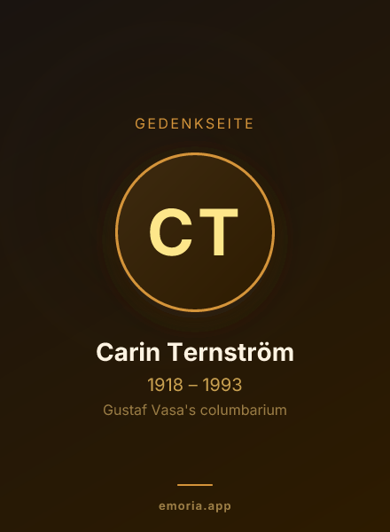 Gedenkportrait von Carin Ternström
