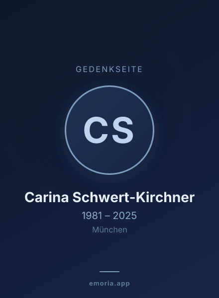 Gedenkportrait von Carina Schwert-Kirchner