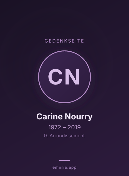 Gedenkportrait von Carine Nourry
