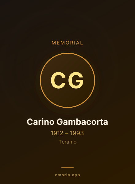 Memorial portrait of Carino Gambacorta