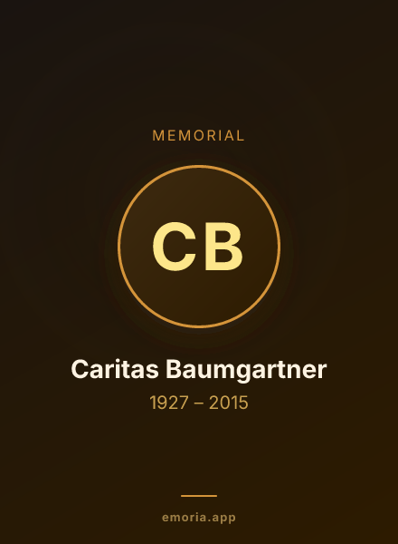 Memorial portrait of Caritas Baumgartner