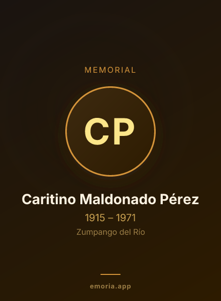 Memorial portrait of Caritino Maldonado Pérez