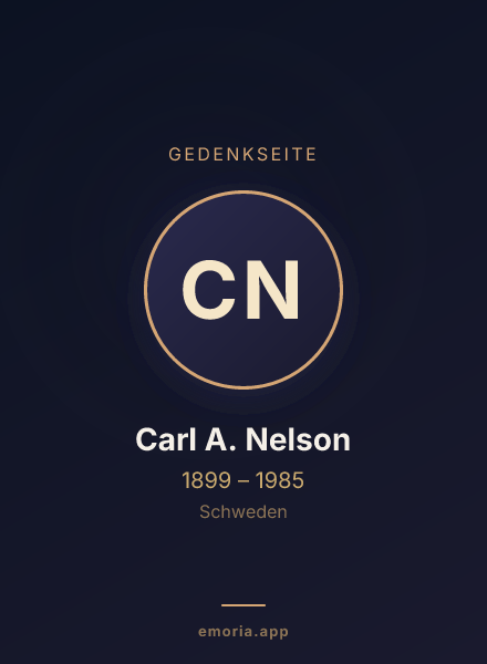 Gedenkportrait von Carl A. Nelson