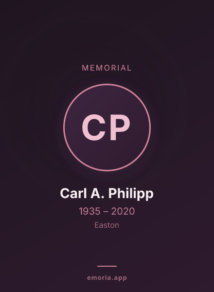 Memorial portrait of Carl A. Philipp