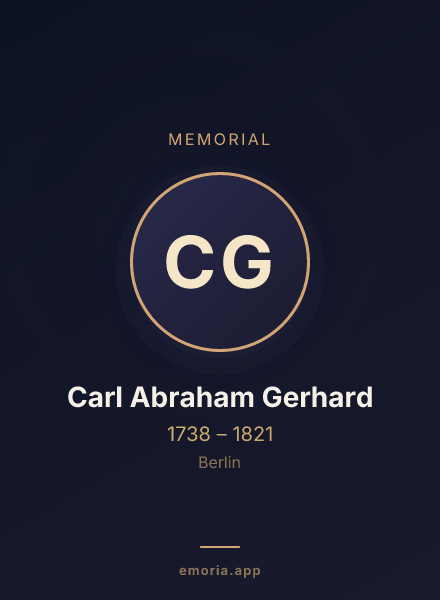 Memorial portrait of Carl Abraham Gerhard