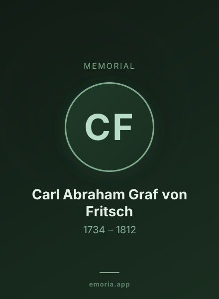 Memorial portrait of Carl Abraham Graf von Fritsch