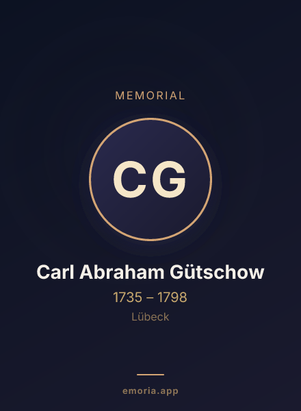 Memorial portrait of Carl Abraham Gütschow