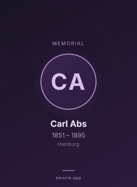 Memorial portrait of Carl Abs