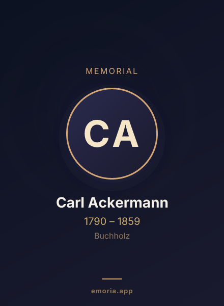 Memorial portrait of Carl Ackermann