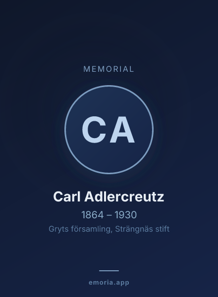Memorial portrait of Carl Adlercreutz