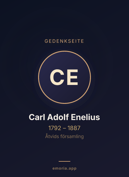 Gedenkportrait von Carl Adolf Enelius