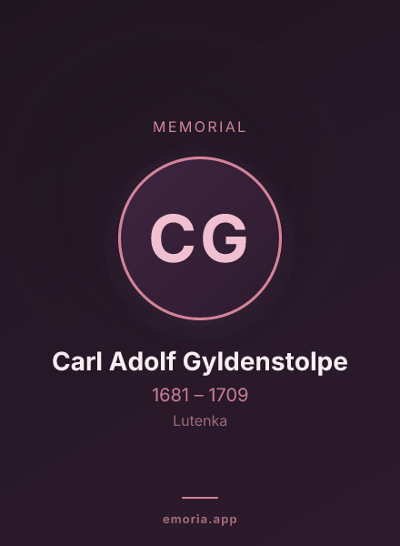 Memorial portrait of Carl Adolf Gyldenstolpe