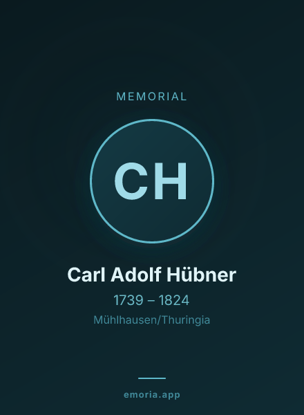 Memorial portrait of Carl Adolf Hübner