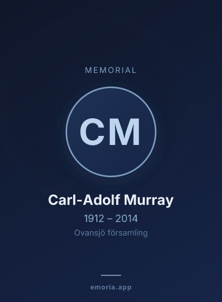 Memorial portrait of Carl-Adolf Murray