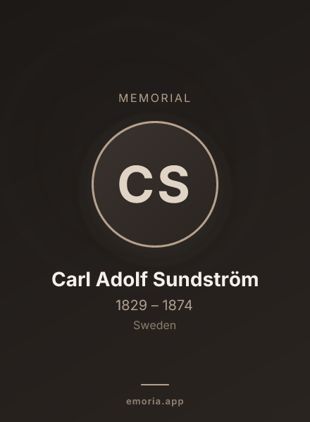 Memorial portrait of Carl Adolf Sundström