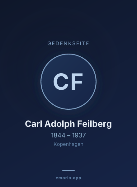 Gedenkportrait von Carl Adolph Feilberg
