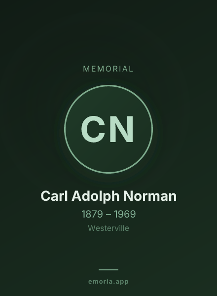Memorial portrait of Carl Adolph Norman