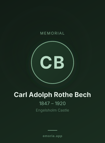 Memorial portrait of Carl Adolph Rothe Bech
