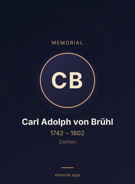 Memorial portrait of Carl Adolph von Brühl