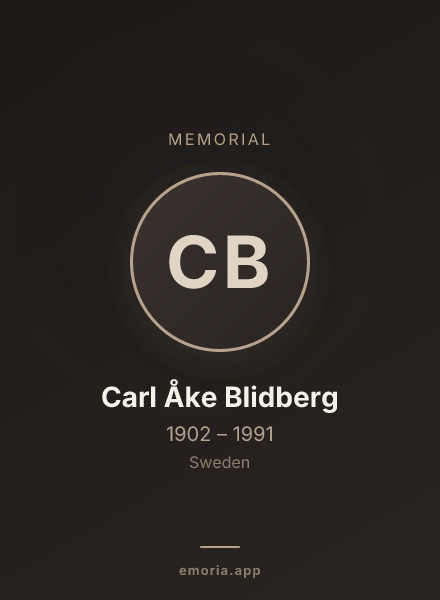 Memorial portrait of Carl Åke Blidberg